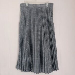 Women’s Pleated Plaid Midi Skirt